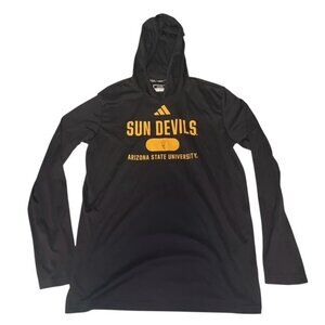 Adidas ASU Sun Devils Hoodie Long Sleeve Performance Shirt Men’s M Black